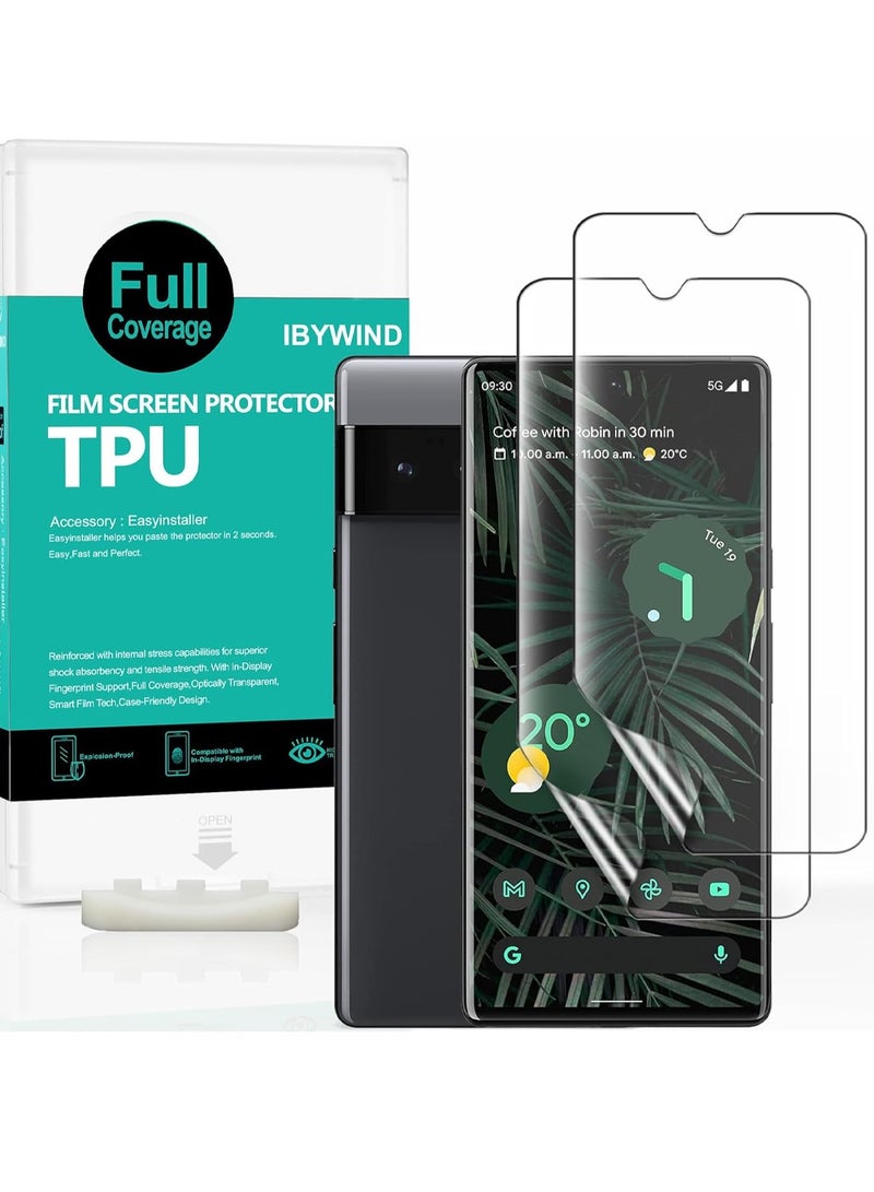 Ibywind Screen Protector For Google Pixel 6 Pro With 2Pcs Flexible Tpu Film 1Pc Easy Installation Frame Fingerprint Reader Easy To Install - Image 1