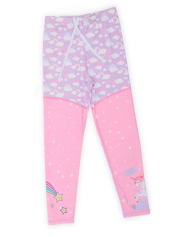 بيبي كلو Unicorn and Rainbow Girls' Swimwear 2 Piece Set