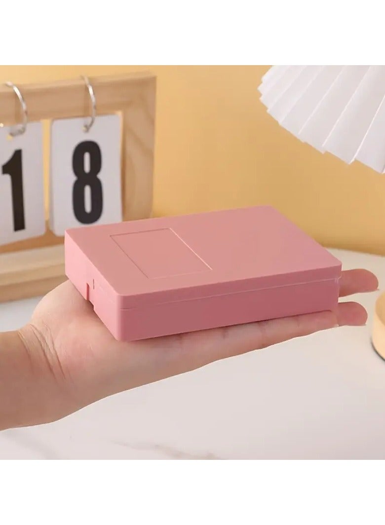 مجموعة فرش مكياج صغيرة للسفر مع مرآة - مجموعة مستحضرات تجميل محمولة لجميع أنواع البشرة - تتضمن فرشاة بودرة، فرشاة أساس، فرشاة ظلال العيون، فرشاة دمج الشفاه - غير معطرة، شعيرات نايلون، مقبض ABS - Image 4