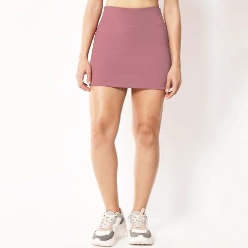 Mehrang Skirt with Shorts for Women's & Girl's Solid High Waist Flared Skater Short Mini Skirt (XS, Moove) - Image 3