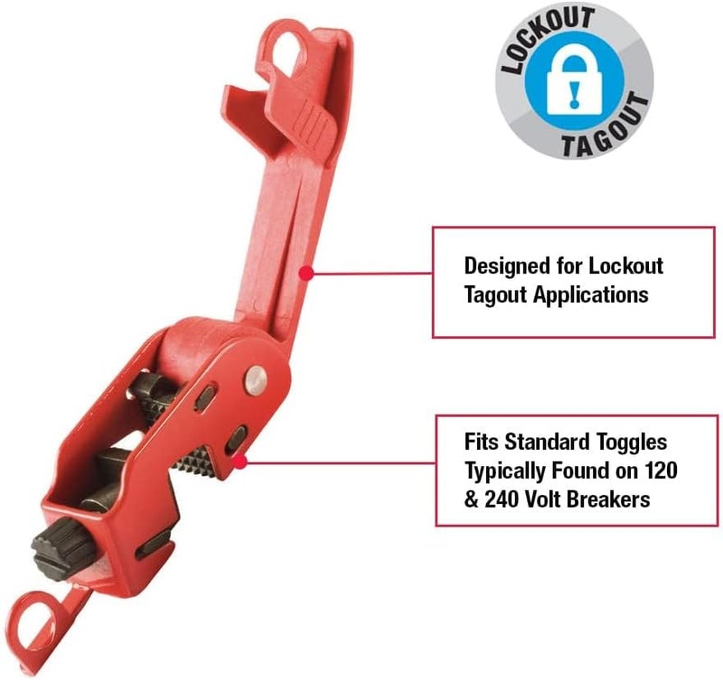 Master Lock 493B Grip Tight Circuit Breaker Lockout Device - Red & Black - Image 2