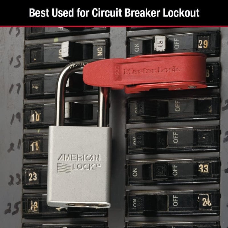 Master Lock 493B Grip Tight Circuit Breaker Lockout Device - Red & Black - Image 3