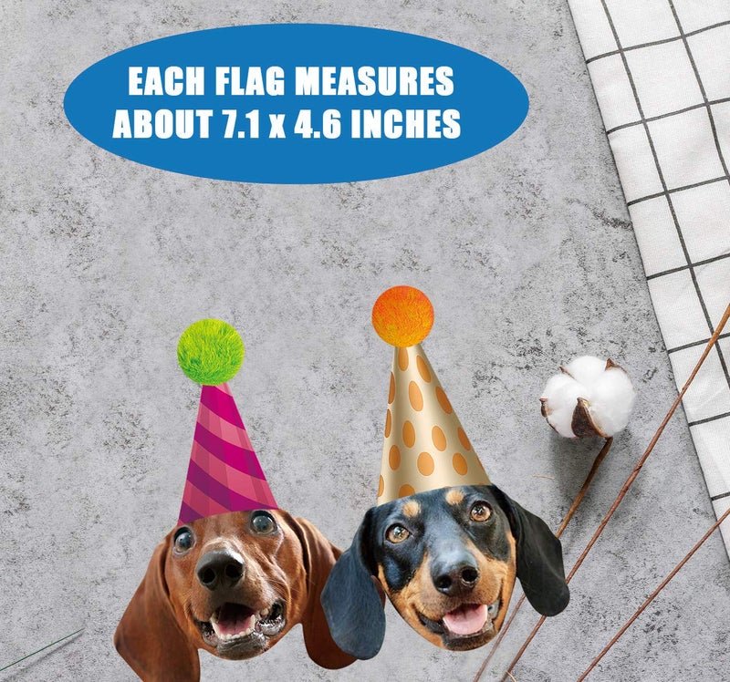 Silvima Dachshund Birthday Garland, Funny Wiener Dog Bday Party Decor, Dog Face Bunting Banner - Image 5