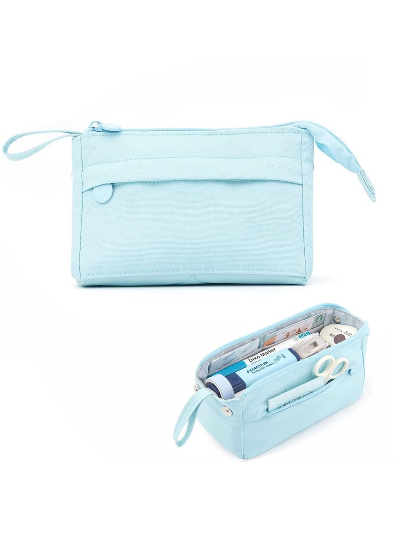 SYOSI - Pencil Case Bag, Portable Large Capacity Durable Storage Student Pen Stationery Bag with Handle Canvas Bag for Boys Girls Men Women - Image 1