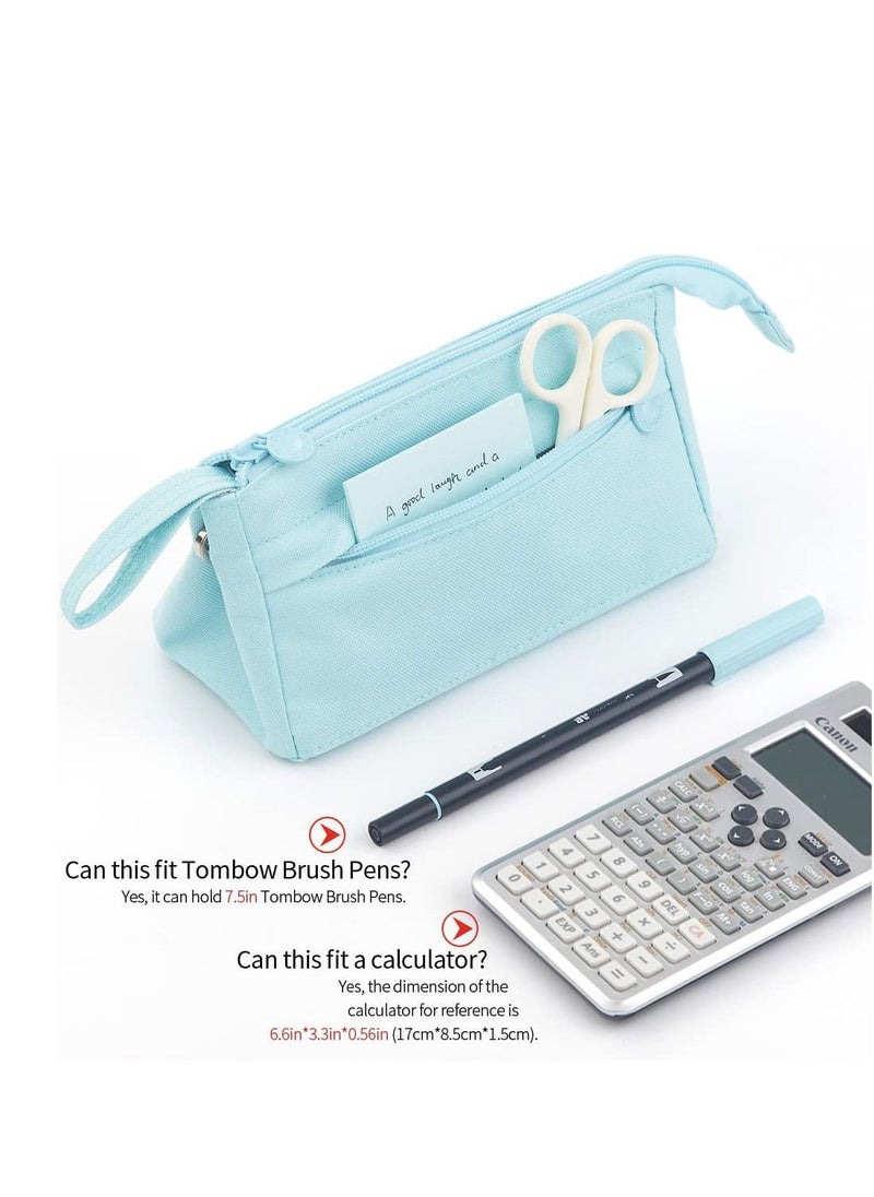 SYOSI - Pencil Case Bag, Portable Large Capacity Durable Storage Student Pen Stationery Bag with Handle Canvas Bag for Boys Girls Men Women - Image 1