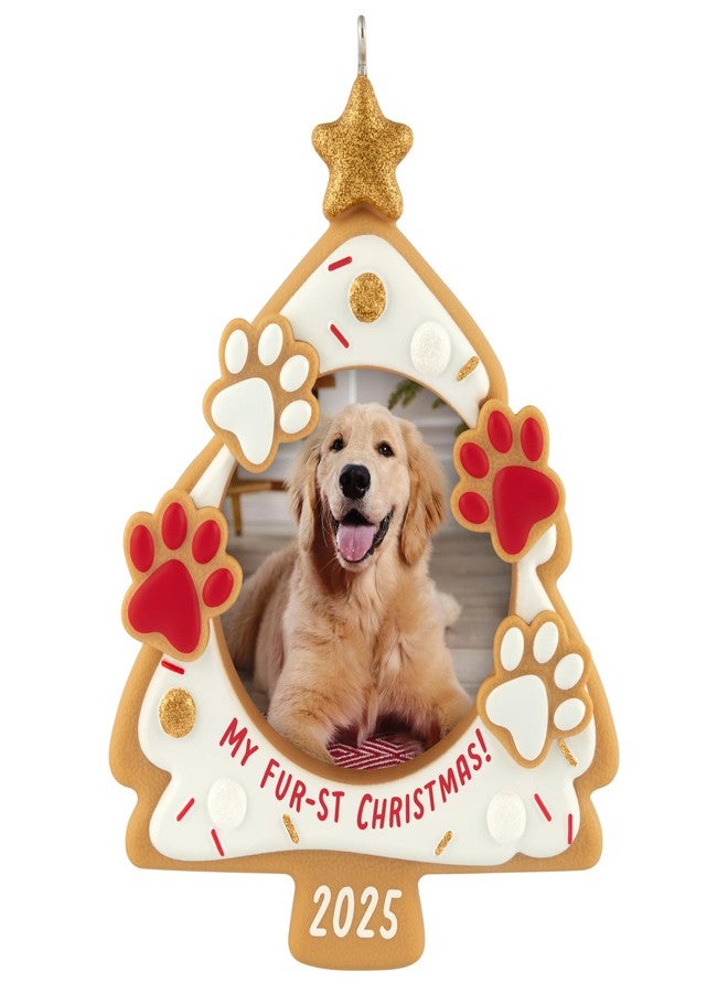 Hallmark Keepsake Christmas Ornament 2025, My Fur-st Christmas 2025 Photo Frame, Pet Gifts - Image 1