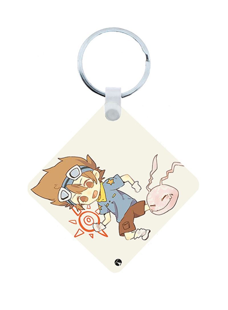 Digimon Anime Wooden Keychain