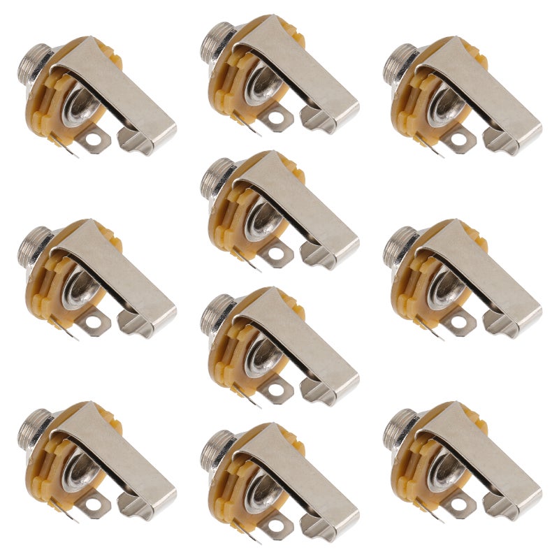 10Pcs 6.35mm Microphone Socket for Guitar Mic Holder for Instruments Microphone Holder for Stringed Instruments - Image 1