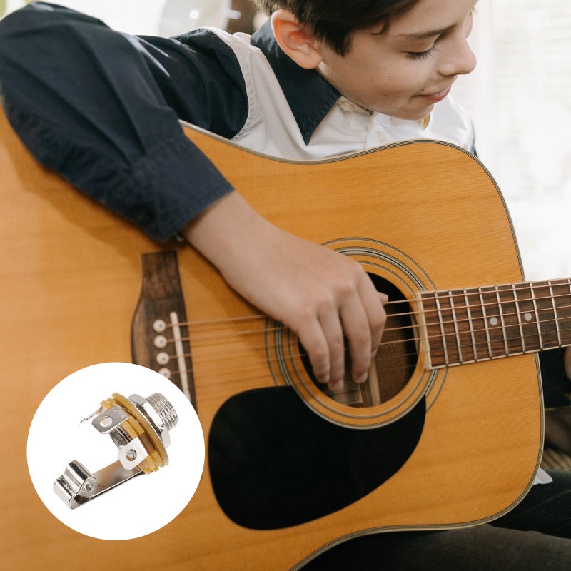 10Pcs 6.35mm Microphone Socket for Guitar Mic Holder for Instruments Microphone Holder for Stringed Instruments - Image 2
