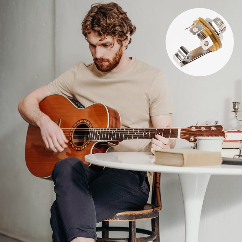 10Pcs 6.35mm Microphone Socket for Guitar Mic Holder for Instruments Microphone Holder for Stringed Instruments - Image 3
