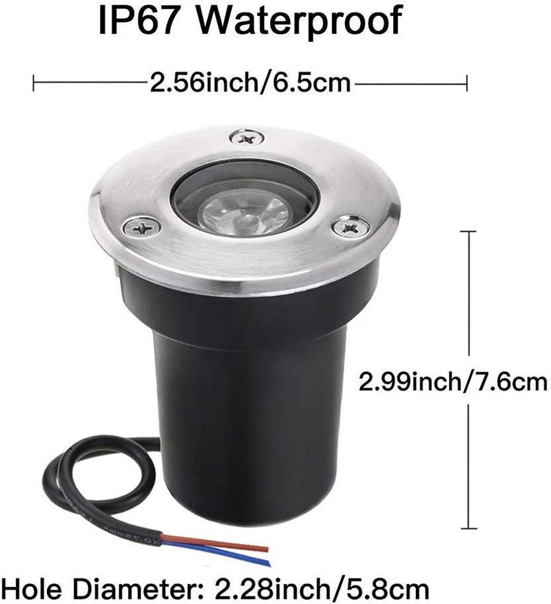 SUNRIVER Low Voltage Landscape Lights,1W Outdoor In-Ground Lights 12V-24V LED Landscape Lighting for Paver, Deck, Step, Garden, IP67 Waterproof (6 Pack Warm White) - Image 4