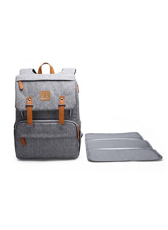 Kiddale Baby Multifunctional Diaper Bag Backpack With Diaper Changing Station Grey  - Image 5