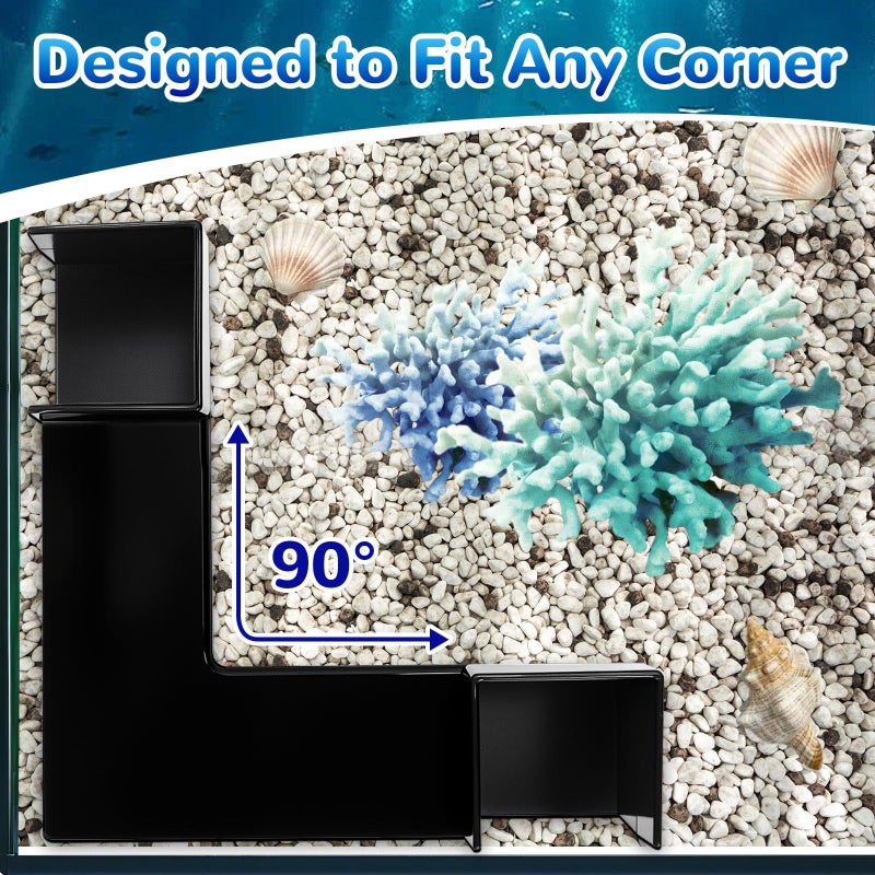 EMUTOL Dual-Entrance Aquarium Tunnel, Aquarium Cave Hideout 360Â° Viewing, Black Shrimp Cave Fish Tank Tunnels, Aquarium Underground Tunnel, Substrates Buried Tunnel for Fish Decoration - Image 5
