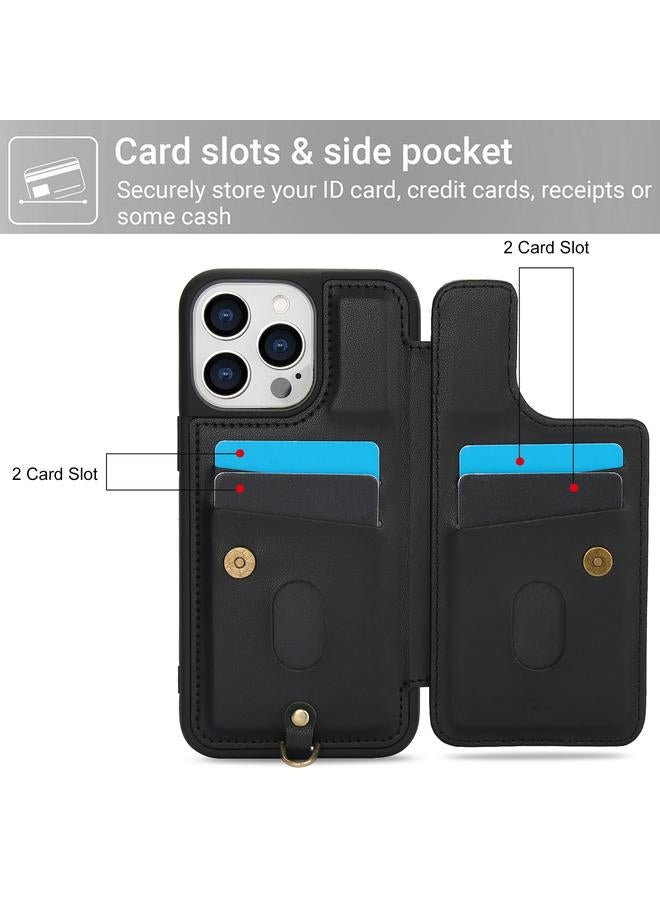 زبون جراب هاتف جلدي بتصميم زهور متقاطعة لهاتف iPhone 13 Pro Max - Image 4