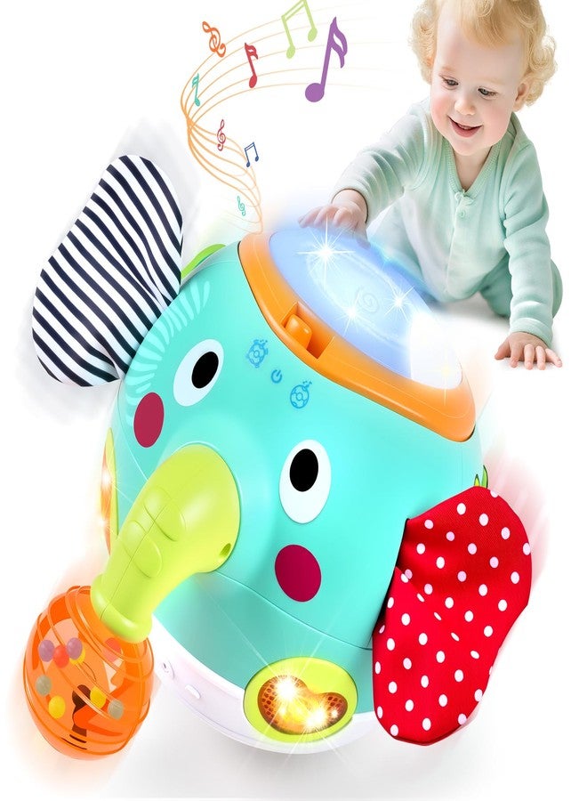 Vanplay Crawling Toys - Baby Toys 6-12 Months, Elephant Musical Toy with Lights & Sounds, Interactive Learning Baby Crawling Toys for Motor Skills Development, Sensory Toys for Boys Girls, Christmas Birthday - Image 1