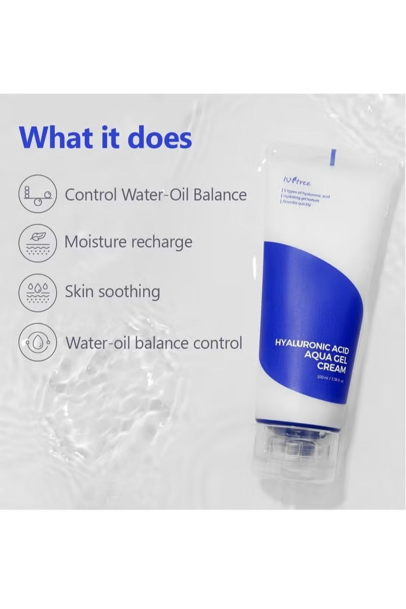 ايسنتري كريم جل مائي بحمض الهيالورونيك من IsNtree، 100 مل، 3.38 أونصة سائلة | جل مرطب خفيف الوزن | مرطب سريع الامتصاص | منتجات العناية بالبشرة الكورية - Image 3