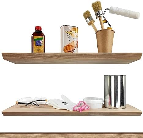 Crysellewoods Solid Sheesham Wood Floating Shelves, Set of 2 Rustic Shelves, Wooden Wall Shelves for Living Room, Bedroom, Kitchen, Bathroom, Farmhouse (Indian Solid Sheesham Wood) (Lite) - Image 2