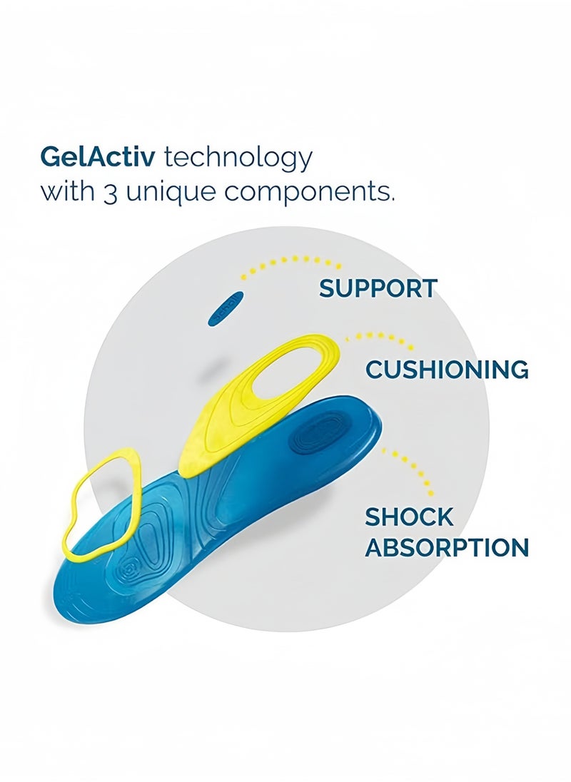 Ultra Comfort Gel Shock Insoles - Customizable Foot Cushion Pads with Advanced Shock Absorption for Women（size: 4-8）