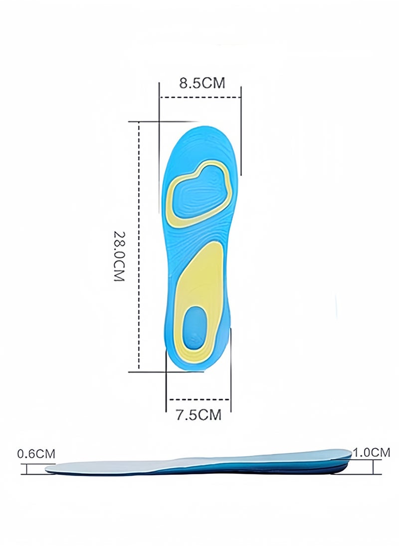 Ultra Comfort Gel Shock Insoles - Customizable Foot Cushion Pads with Advanced Shock Absorption for Women（size: 4-8）