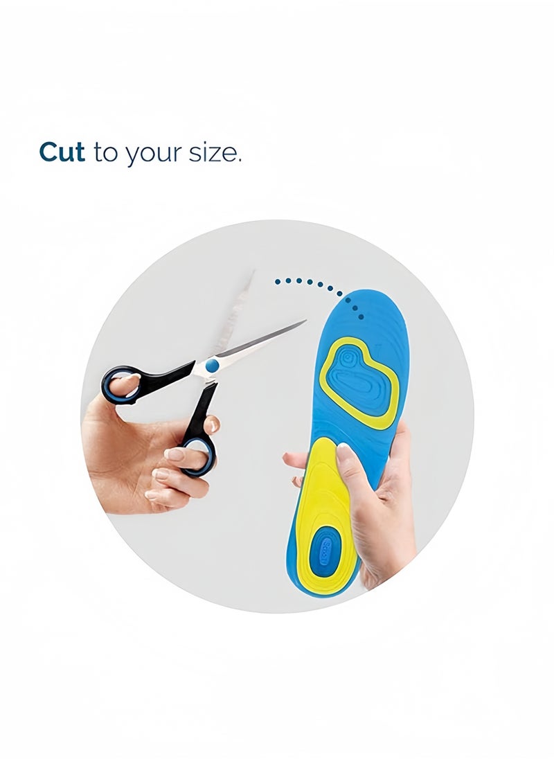 Ultra Comfort Gel Shock Insoles - Customizable Foot Cushion Pads with Advanced Shock Absorption for Women（size: 4-8）