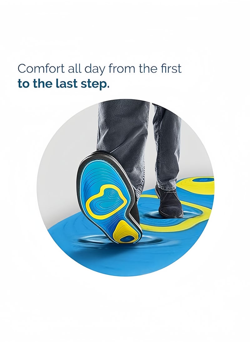 Ultra Comfort Gel Shock Insoles - Customizable Foot Cushion Pads with Advanced Shock Absorption for Women（size: 4-8）