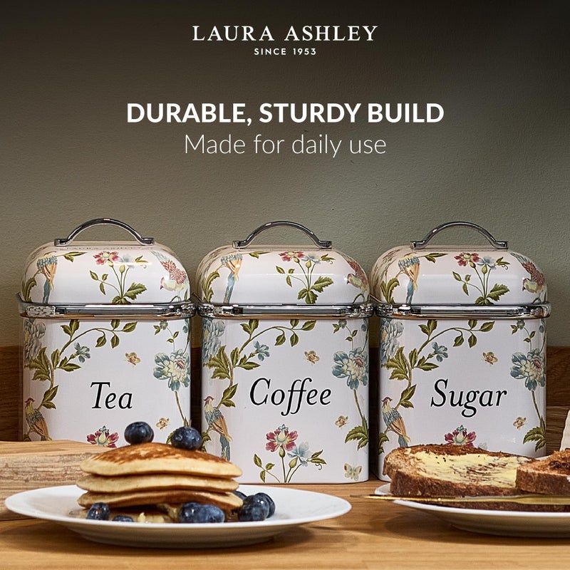 Laura Ashley VQ 3pc Canister Set - Elveden White - Image 4