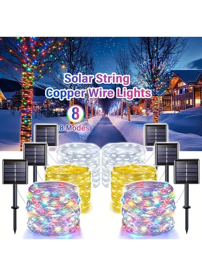 Multicolored Solar Fairy Lights Outdoor 50LED 7m 8 Modes Weather Resistant - Image 2