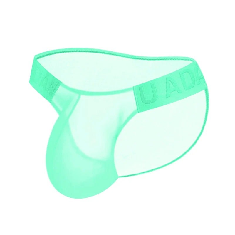 Orlvs Men's Low-Rise Briefs – Chinese-Style Transparent Waistband, Breathable Cotton Underwear for Everyday Comfort