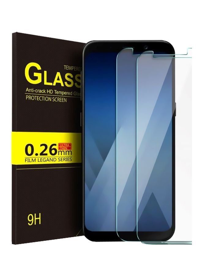 IAF 2-Piece Tempered Glass Screen Protector For Samsung Galaxy A8+ Clear