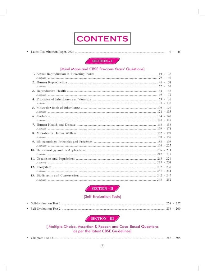معًا مع أوراق الأسئلة المحلولة لمادة الأحياء للصف الثاني عشر CBSE لمدة 10 سنوات السابقة 2014 - 2024 لامتحان 2025 (حسب الفصول والمواضيع) - Image 5