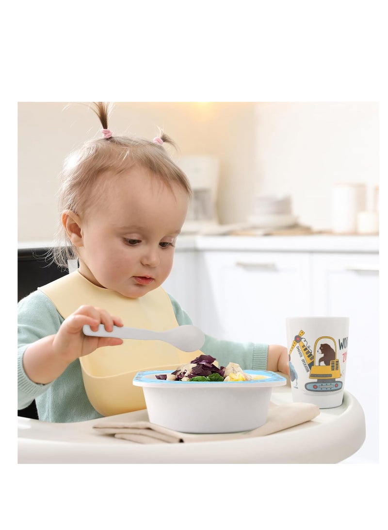 Factory Price 5 Piece Construction Bamboo Tableware Set - Image 3