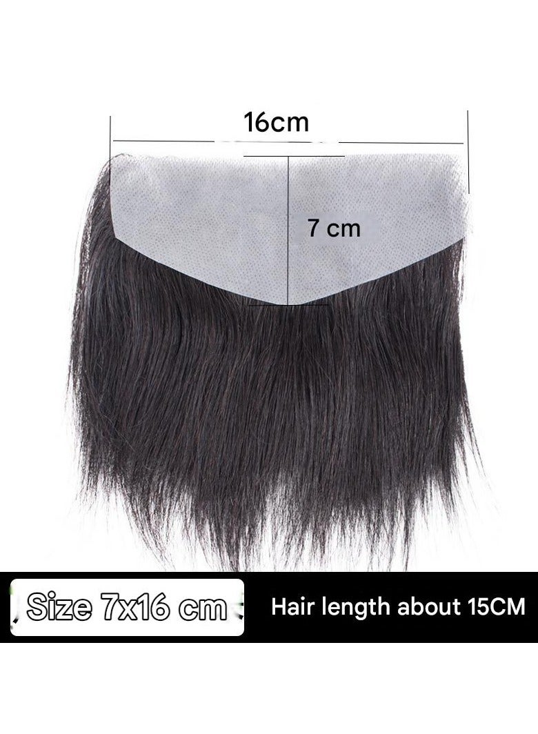 إستيل باروكة شعر الجبهة للرجال، شعر بشري 100%، قطع شعر رجالية من البولي يوريثين، غطاء شعر أمامي لأنظمة استبدال خط الشعر الطبيعي المتراجع - Image 2