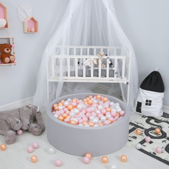 Gogoso Baby Ball Pit Balls100pcs Small Crush Proof Plastic Play Ball Pool Pits for Toddlers 1-3 Play Tent, Kids Birthday Party, Baby Playpen Yard, Kiddie Pool - Image 3
