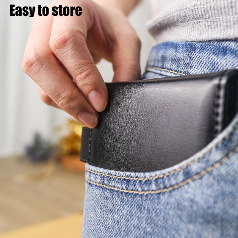 Koogel 11PCS Mini Pocket Notepad Holder Set, Pocket Notepad Flip Notepad with Pen Leather Pocket Notebook for Office School Business Travel Meetings - Image 3