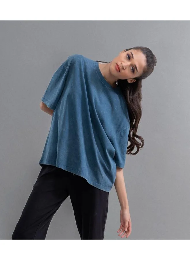 نسيسيرا Teal Acid Wash Unisex T-Shirt