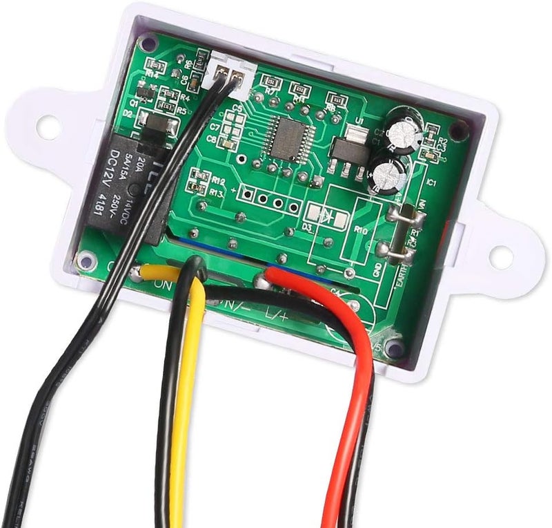 UMLIFE وحدة تحكم درجة الحرارة الرقمية LED، مفتاح ترموستات XH-W3001 مع مجس مقاوم للماء، ترموستات قابل للبرمجة للتسخين والتبريد (12V 10A 120W) - Image 2