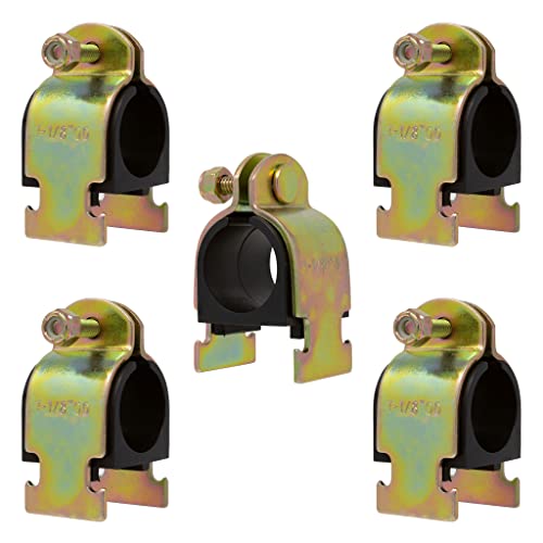 Metpure Rubber Cushion Strut Clamp 1" NOM (1-1/8" OD) for Mounting Copper Piping, PEX Pipe, CVPC Tubing to Strut Channels [5 Pack] - Image 1