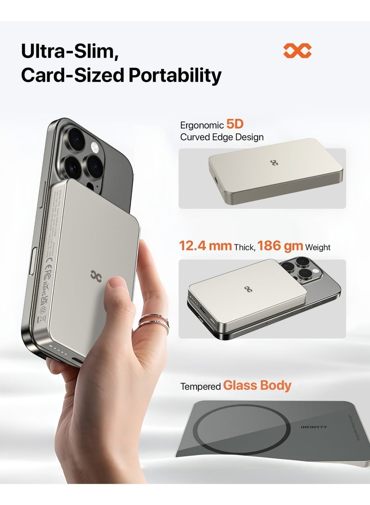 Infinity 10000Mah Magsafe Power Bank - Titanium