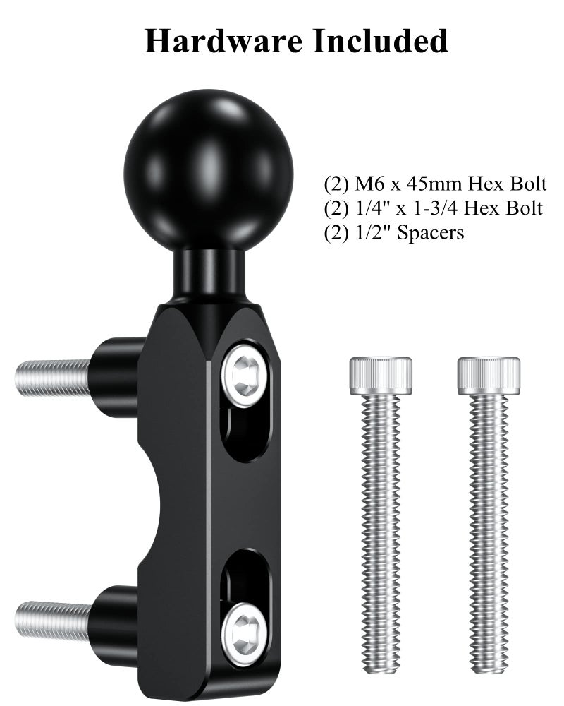 BRCOVAN Aluminum Alloy Mount Base with 1'' TPU Ball for Motorcycle Brake/Clutch Reservoir Compatible with RAM Mounts B Size 1'' Ball Double Socket Arm & Bike Motorcycle Phone Holder - Image 5