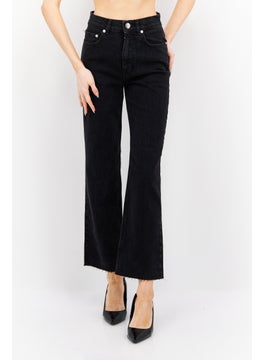 Women Regular Fit Dark Wash Stretchable Jeans, Black