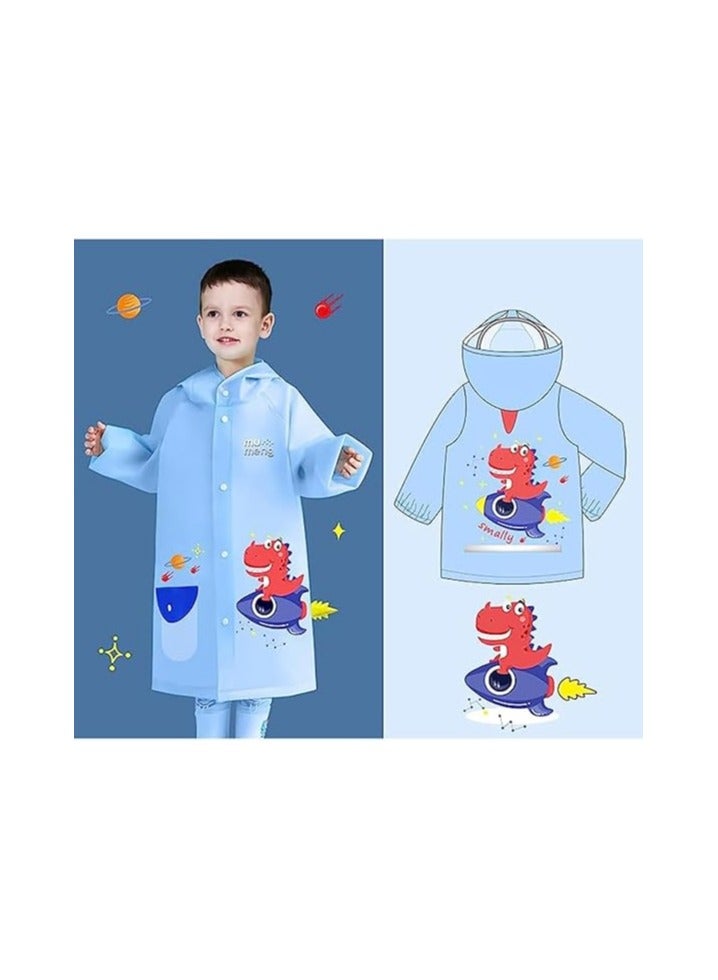 “معطف مطري للأطفال، بونيه محمول مع غطاء للرأس، معطف مطري بطبعة حيوانات لطيفة ومضحكة للأطفال، معطف مطري قابل لإعادة الاستخدام مع حقيبة تخزين، معطف مطري مقاوم للماء للاستخدام الخارجي” - Image 5