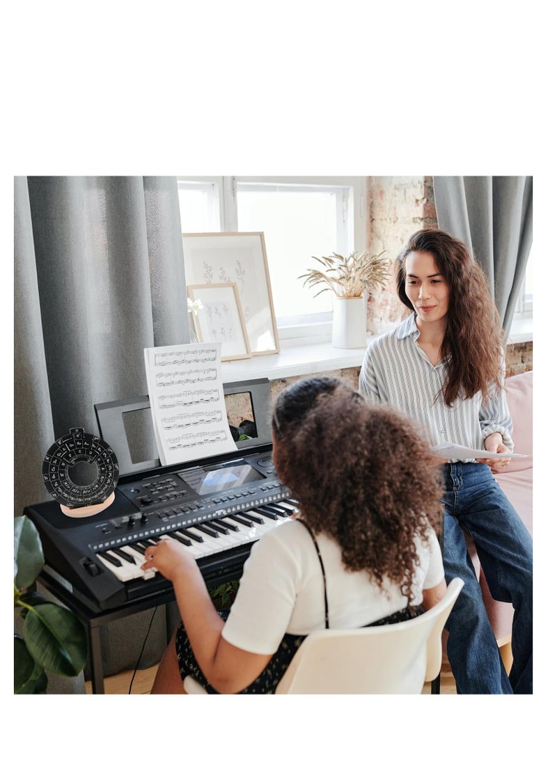 SOLARAE أداة لحن معدني، دائرة خماسية دائرية لأداة لحن الوتر، ملحقات نقل الموسيقى، عجلة الأوتار التعليمية للموسيقيين وكُتّاب الأغاني، أداة تعلم نظرية الموسيقى - Image 4