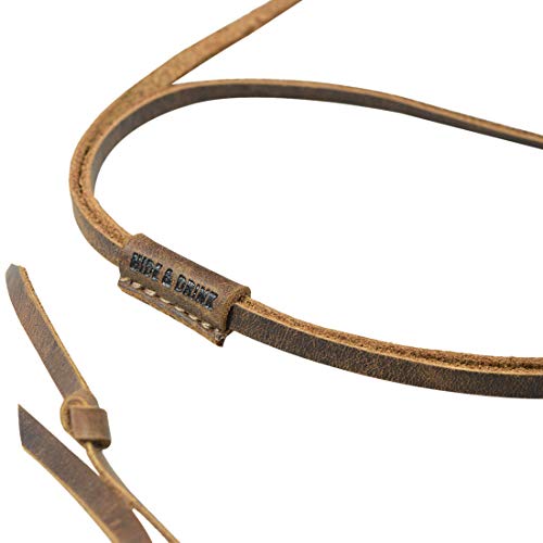 Hide & Drink, Adjustable Eyeglasses Strap, Glasses Cord, Everyday Accessories, Full Grain Leather, Handmade, Bourbon Brown - Image 3