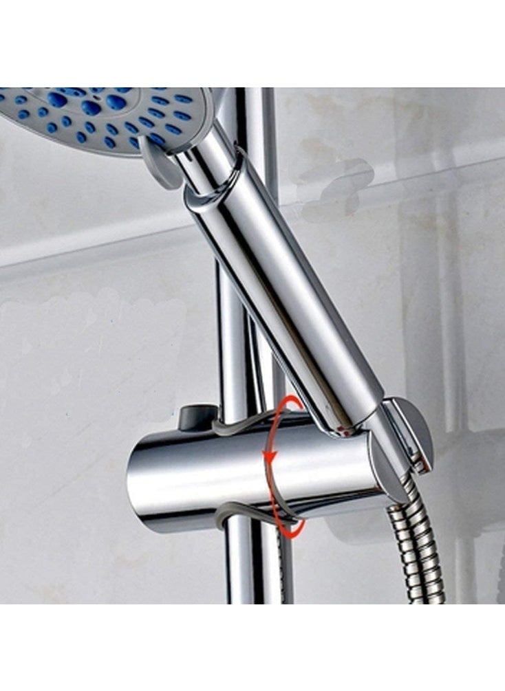 Rubik Shower Head Holder, 24MM Adjustable Rail Slider, 360 Degree Rotation, ABS Chrome Shower Sprayer Mounting Slide Bar Pole Bracket  - Image 3
