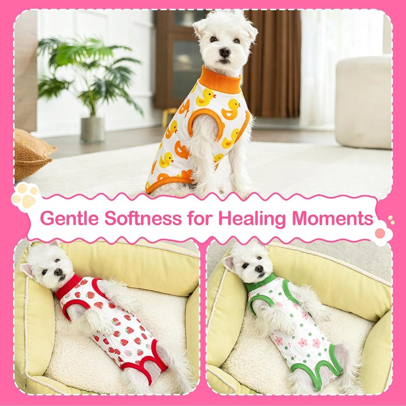 Coppthinktu Green Flower Large Dog Surgery Recovery Suit for Dogs After Surgery, Dog Onesie Bodysuit Neuter Spay Puppy Suits, Male Female Post-Op Surgery Clothes Wounds E-Collar Cone Alternative Anti Licking - Image 4