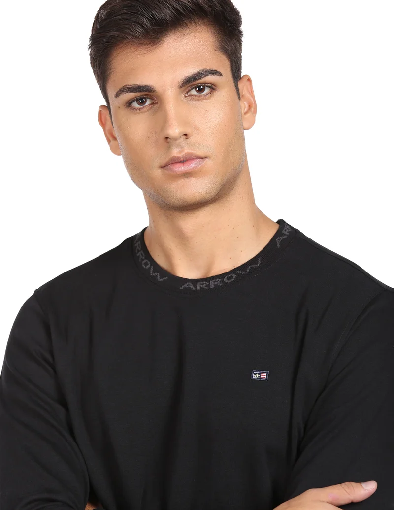 Crew Neck Solid Sweatshirt