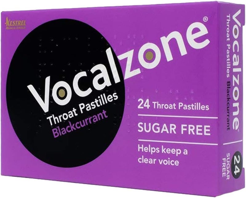 Vocalzone Throat Pastilles 24 Blackcurrant - Image 1