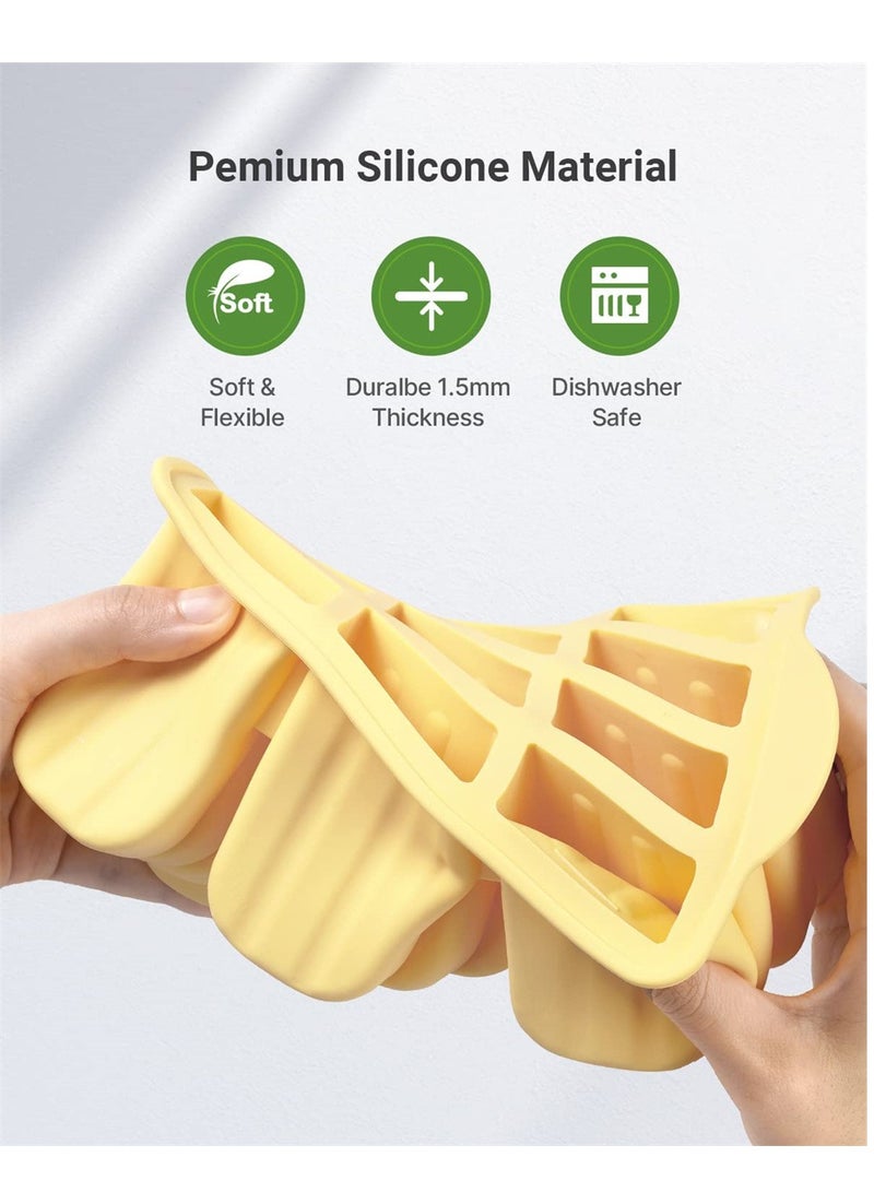 Excefore Popsicles Molds, 12 Pieces Silicone Popsicle Molds Easy-Release BPA-free Popsicle Maker Molds Ice Pop Molds Homemade Popsicle Ice Pop Maker with 50PCS Popsicle Sticks+Cleaning Brush - Image 5
