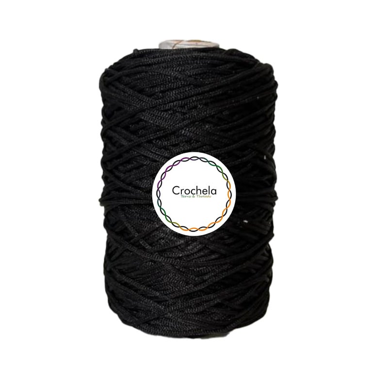 Crochela 2 MM Nylon Macrame Cord/Thread/Dori (Purse Thread) (200 Grams | 150 Meters) for Jewellery Making, Bags, Bracelet and Many Other DIY Crafts (Black) - Image 4