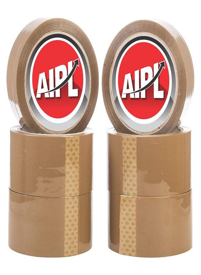 AIPL Heavy Duty Gold Category Brown Packing Tape, Packaging Tape Refill Rolls, 6 Rolls 48MMX100MTR for Sealing, Moving, Shipping, Office&Storage - Image 1